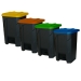 Group Of 80 Litre Bins With Coloured Lids