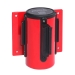 Wall Mounted Belt Barriers In Red