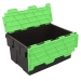 Black and Green Plastic Storage Crates