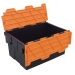 Black and Orange 55 Litre Plastic Storage Crates