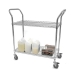 Chrome Wire 2 Tier Lipped Trolley