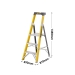 3 Tread Glass Fibre Platform Stepladder Dimensions