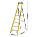 6 Tread Glass Fibre Platform Stepladder Dimensions