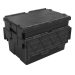 Nested Lidded Plastic Crates - 55 Litres