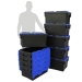 Black And Blue 55 Litre Containers