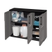 CLT084T Triple Compact Cupboard Open