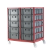 Mobile Container Rack With 10 Containers