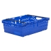 Blue Plastor Supermarket Crates with Bale Arms