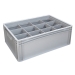 Basicline Euro Container With 12 Hole Glassware Inserts