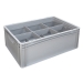 Basicline Euro Container With 6 Hole Glassware Inserts