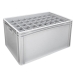 Basicline Euro Container With 40 Hole Glassware Inserts