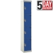 4 Door Steel Locker - 300mm Depth In Blue