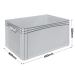 600 x 400 x 320mm Euro Stacking Containers with Hand Grips