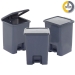 15 Litre Pedal Bins - Set of 3 Grey