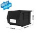 Size 6 Linbins in Black Recycled Plastic Dimensions