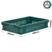 Green Plastic Ventilated Food Tray