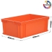 Orange Plastic Stacking Containers - M201A