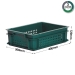 Dark Green Ventilated Euro Container