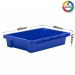 Blue Plastic Nestable and Stackable Tray