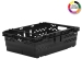 Black Supermarket Style Bale Arm Crates