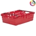 Red Supermarket Style Bale Arm Crates