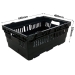 Black Bail Arm Stacking & Nesting (600 x 400 x 253mm) Ventilated Crate Dimensions