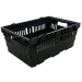 Black Bail Arm Stacking & Nesting (600 x 400 x 253mm) Ventilated Crate