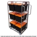 3 Sided Merchandise Trolley - Roll Cages with Tote Boxes