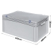 Prime Economy Euro Container Case with Hand Grips