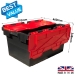 LC3-P Black and Red Large Plastic Storage Box Crates