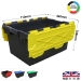 LC3-P Plastic Storage Crates Boxes Black Base, Yellow Lids