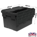 Black Recycled Plastic Crates 65 Litres