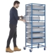 Mobile Tray Rack With 7 Euro Containers In Use