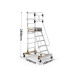 Mobile Steps with Safety Gate 6 Treads