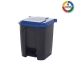 30 Litre Pedal Bin With Blue Lid