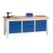 Workbenc with Beech Veneer Worktop & 3 x 3 Drawer Sets In Use