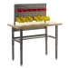 Adjustable Height Workbench with Louvre Panel