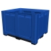 Large Plastic Pallet Box with 3 Runners In Blue