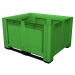 Large Plastic Pallet Box with 2 Runners In Green