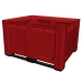Large Plastic Pallet Box with 2 Runners In Red