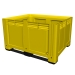 Large Plastic Pallet Box with 2 Runners In Yellow