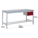 Taurus Utility Workbench with One Drawer Dimensions