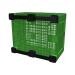 Large Vented Plastic Pallet Box with 2 Runners In Green Base