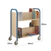 Double Sided Book Trolley Dimensions