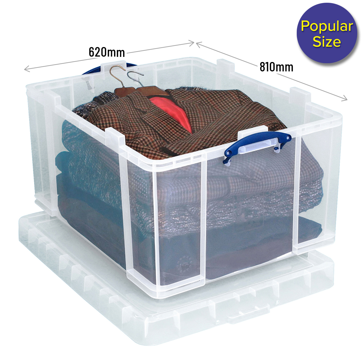 RUB145 Really Useful Boxes 145 Litre (810 x 620 x 430mm)