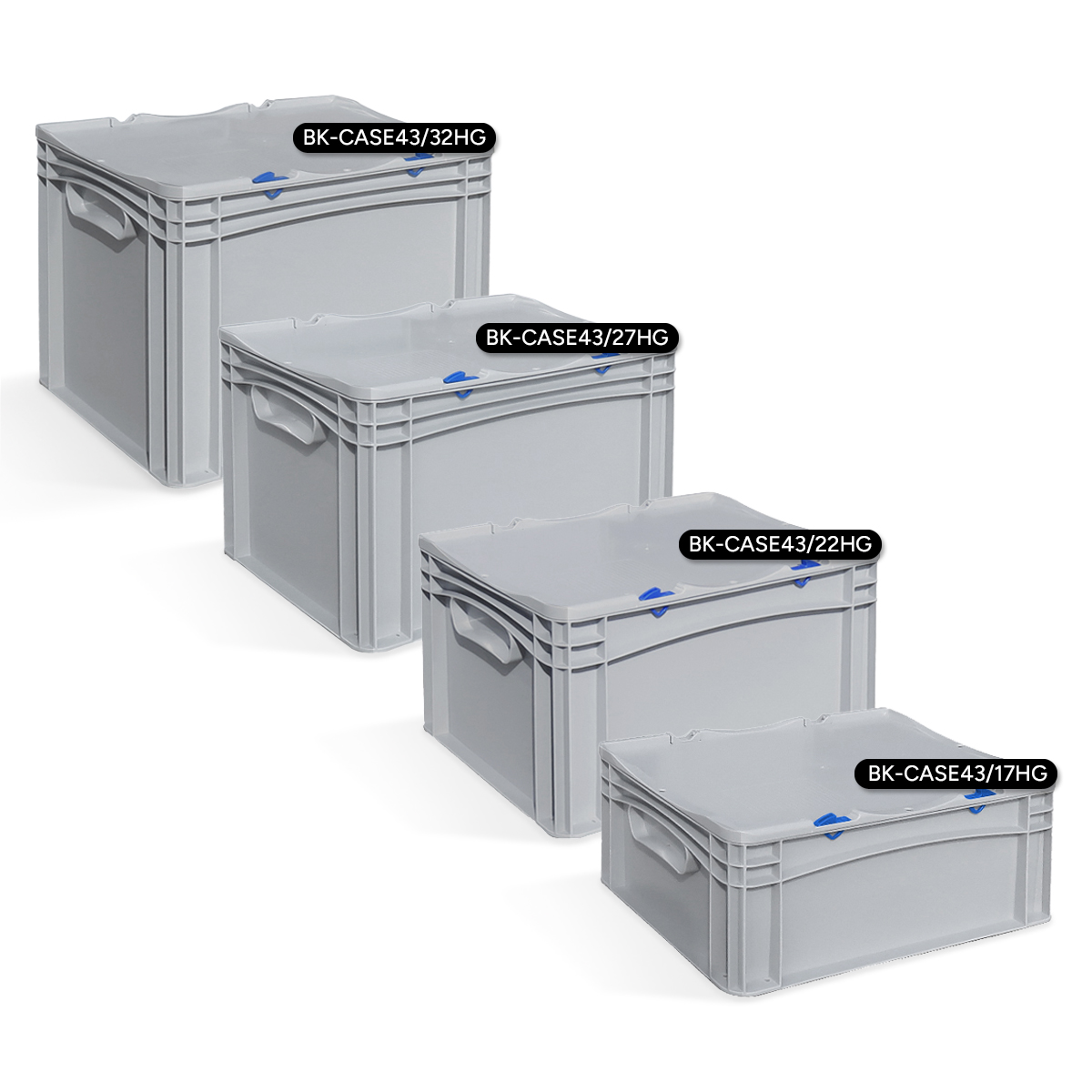 400 x 300 Basicline Containers with Hand Grips