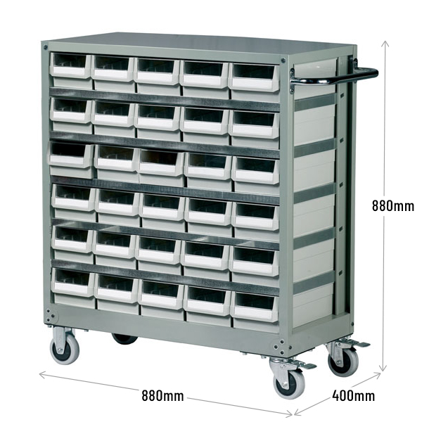 B052001 Small Parts Box Cabinet Trolley