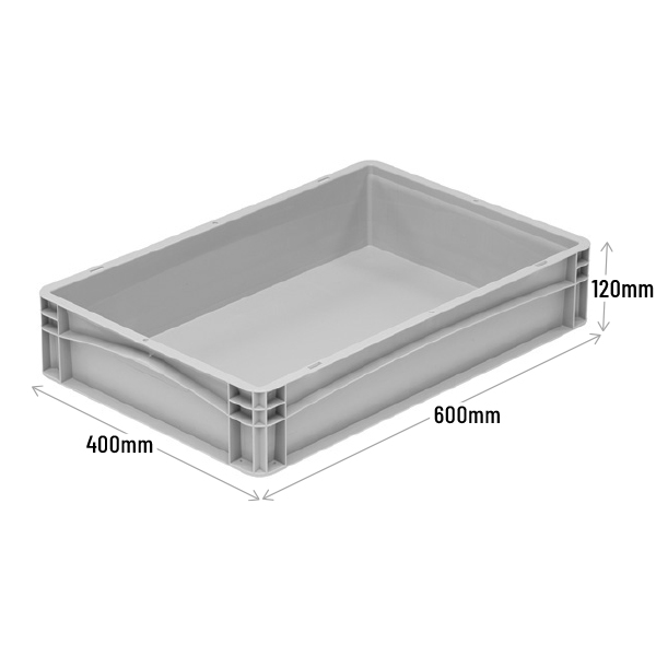 600 x 400 x 120mm Euro Stacking Container with Hand grips