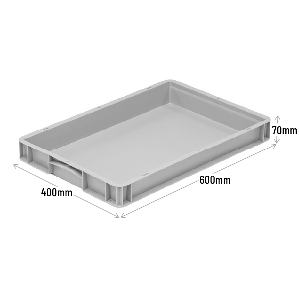600 x 400 x 70mm Euro Stacking Container with Hand Grips