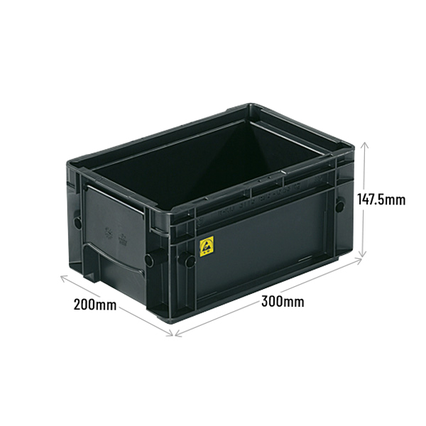 Ref: BK-R-ESD-KLT3214 KLT (VDA)* Electro Conductive Containers